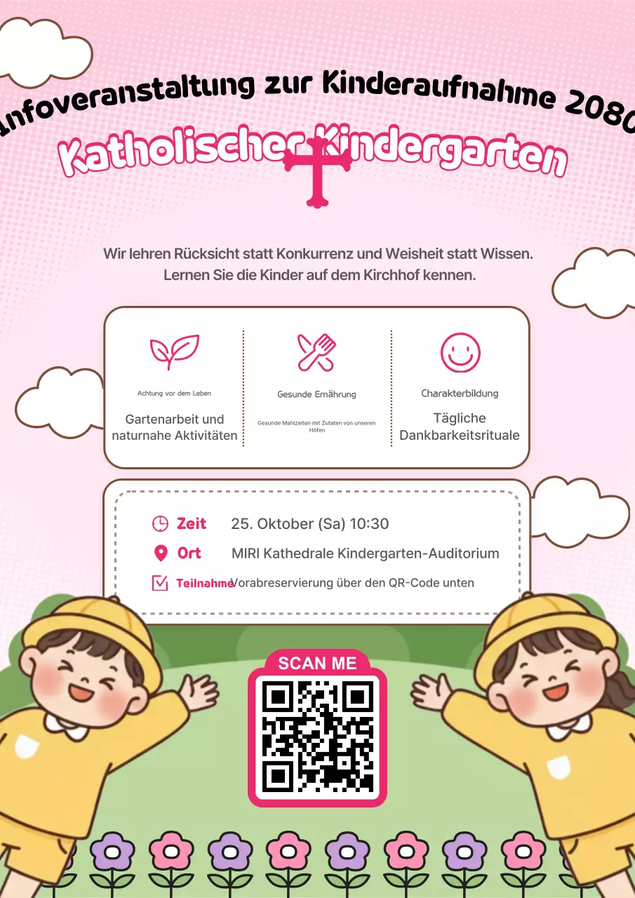 Rekrutierung für den Kindergarten Pink Baby