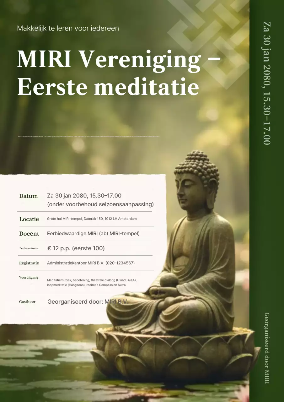 Groene traditionele meditatiegids