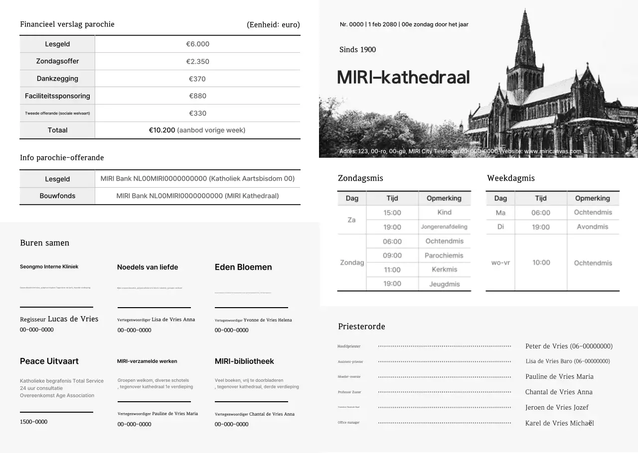 Zwart-wit klassieke religieuze gids