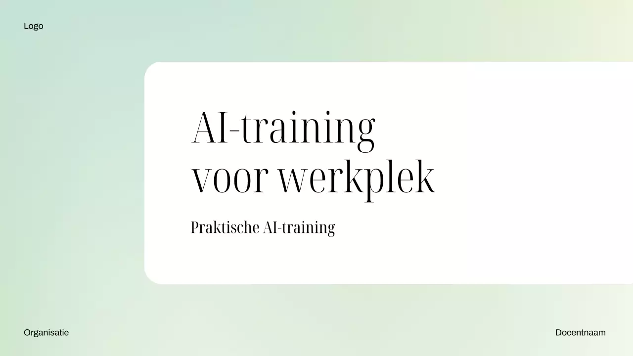 Mint Minimal AI-cursus
