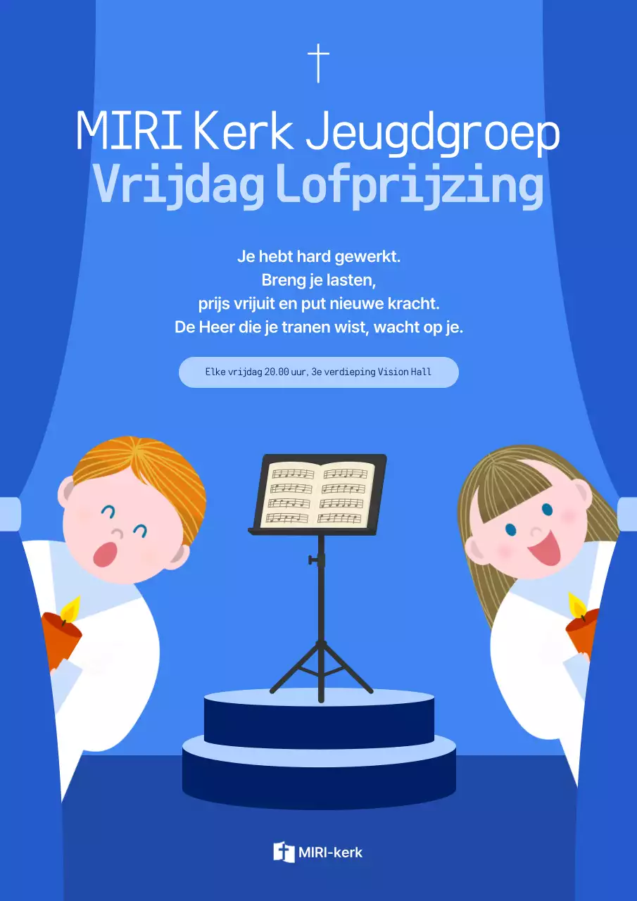 Gids voor de kerkdienst van de Blauwe Baby