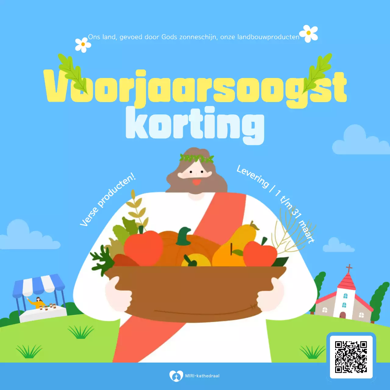 Hemelsblauwe schattige landbouwproducten te koop