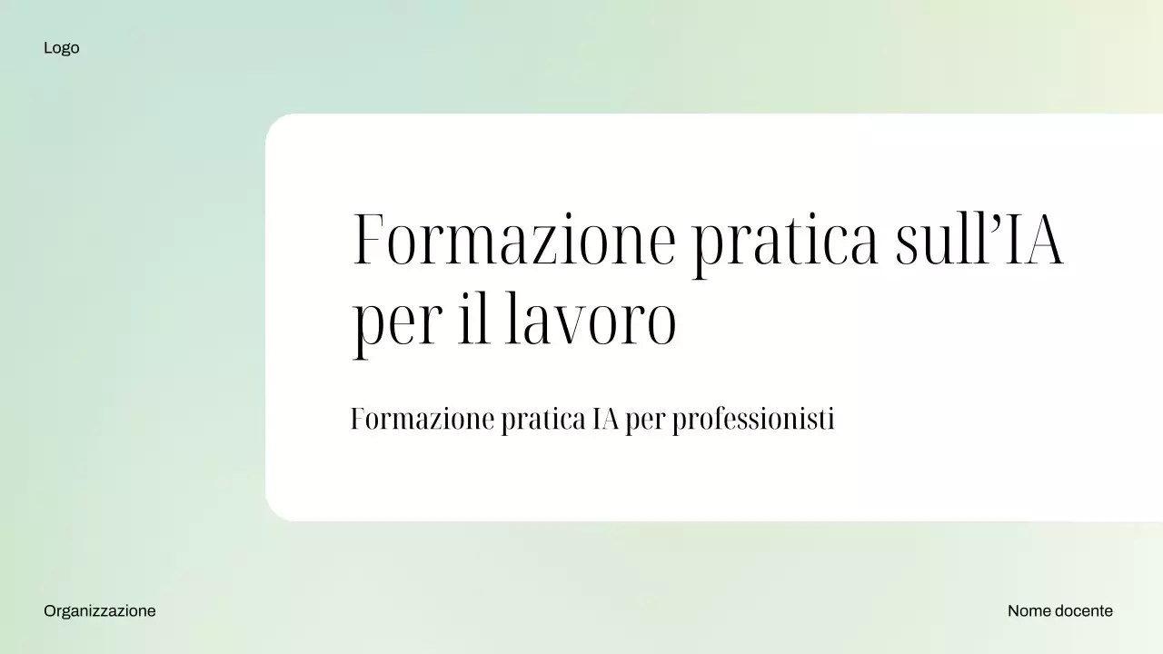 Corso di intelligenza artificiale minima Mint