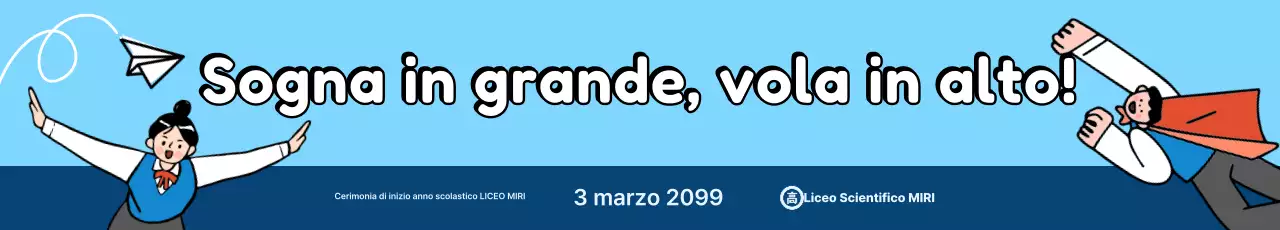 Promozione scolastica carina color azzurro cielo