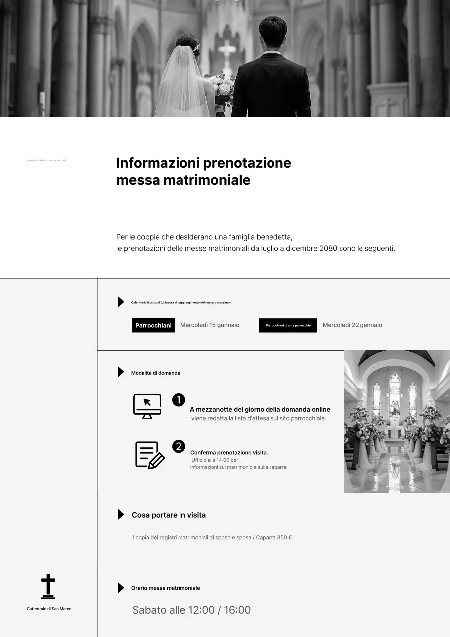 Guida al matrimonio classico in bianco e nero