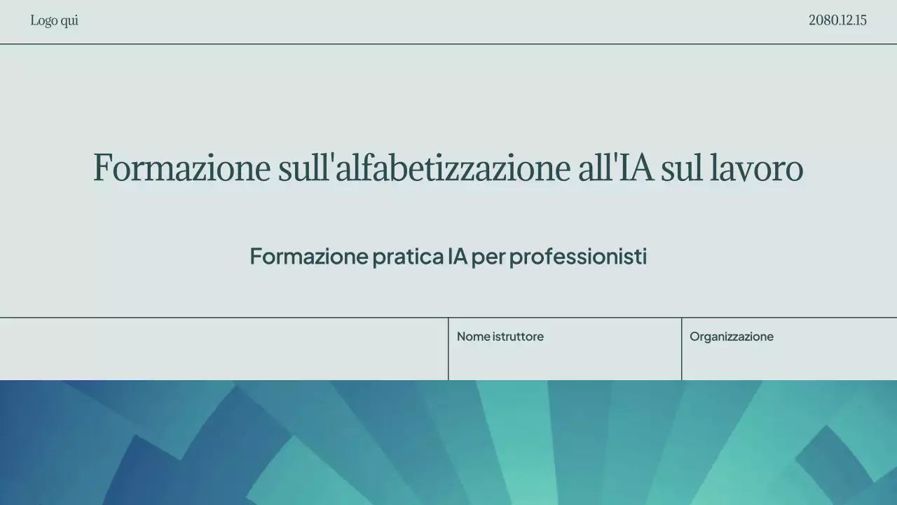 Presentazione del certificato Teal Modern AI