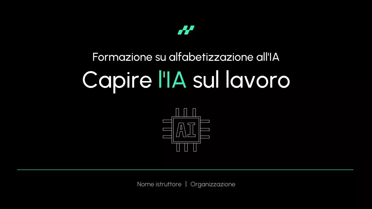 Presentazione del corso di intelligenza artificiale moderna nera