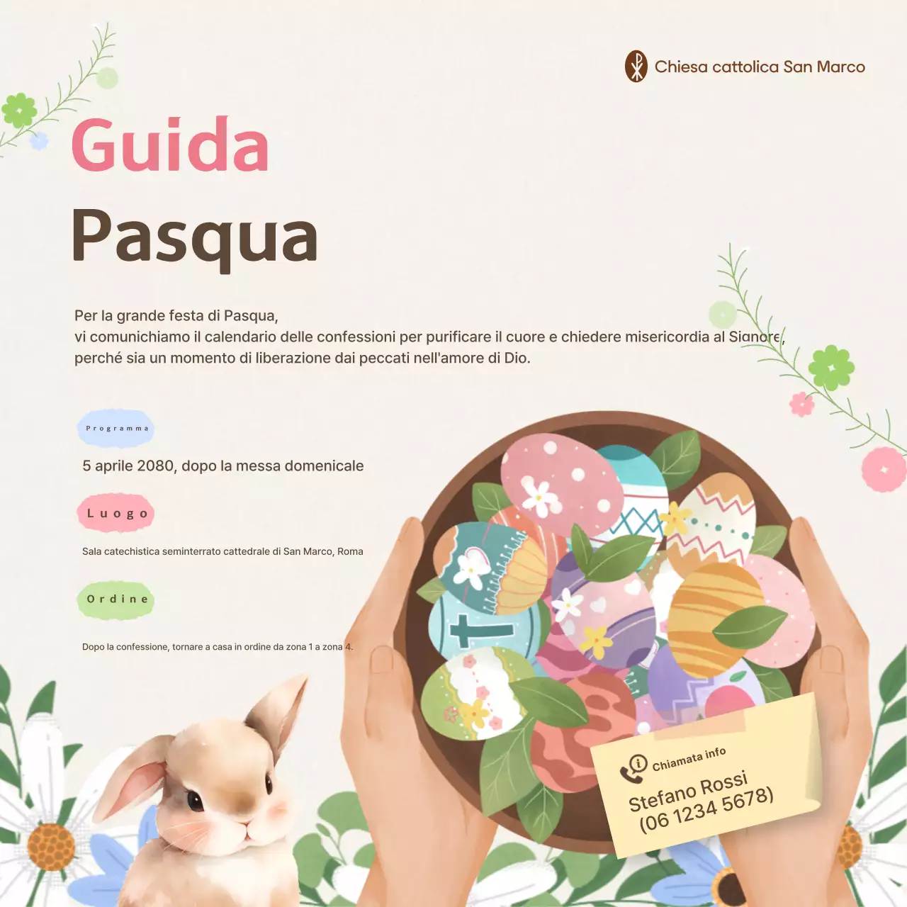 Guida per la Pasqua del bambino beige