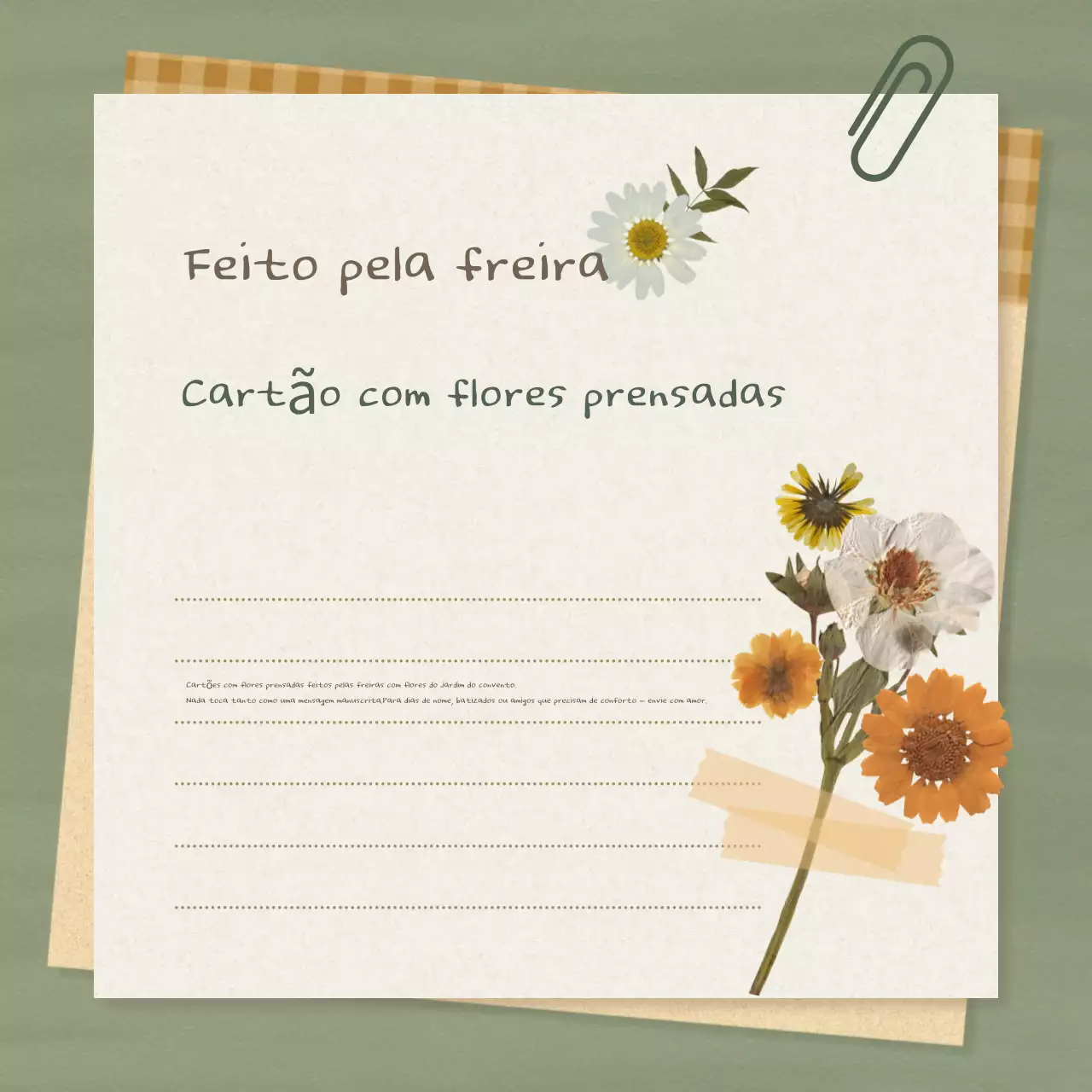 Apresentando os produtos artesanais Khaki Simple.