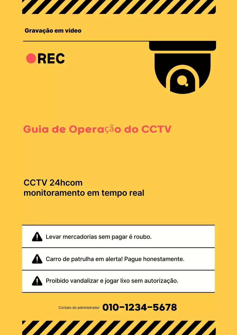 Diretrizes de segurança simples em amarelo