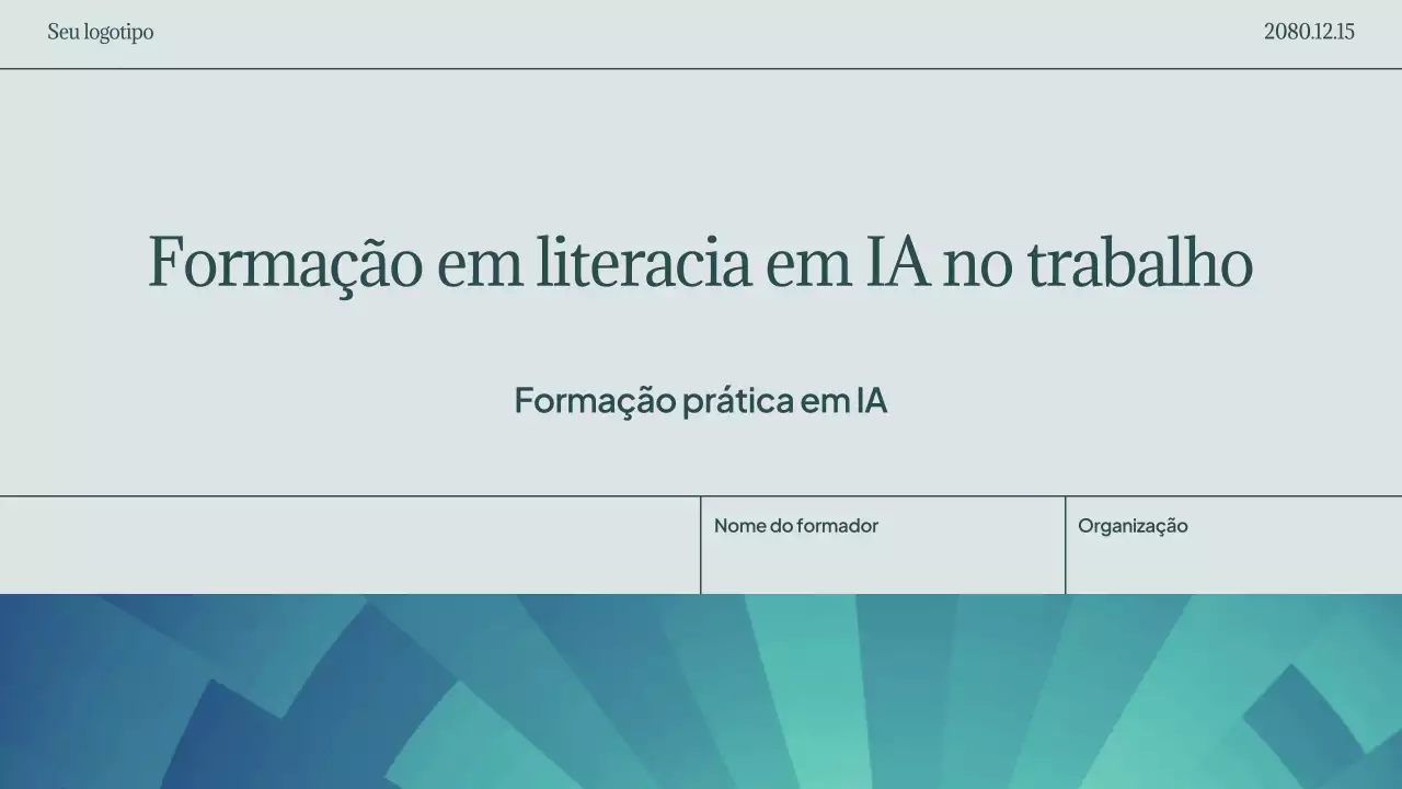 Apresentação do Certificado Teal Modern AI