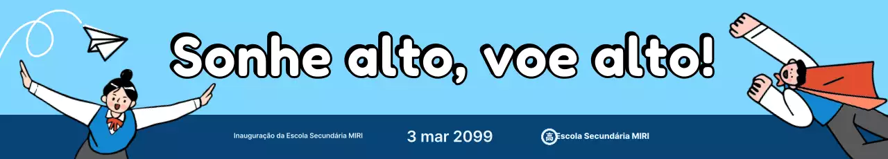 Promoção escolar fofa em azul celeste