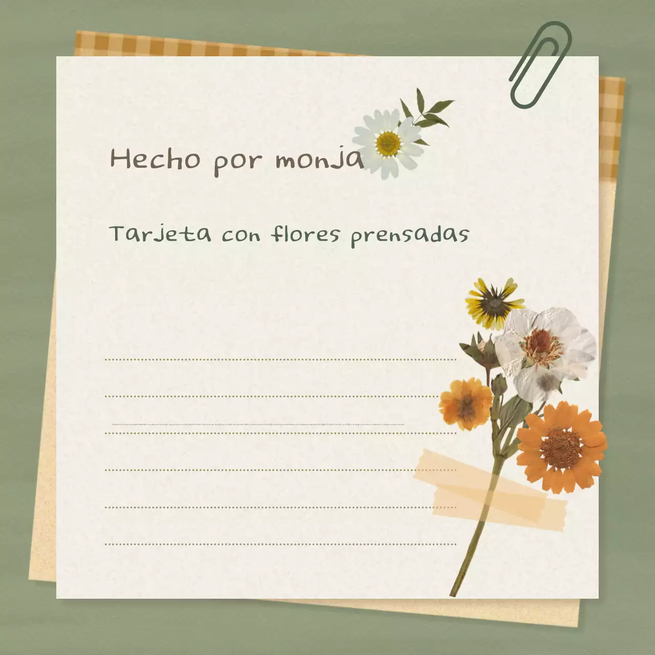 Presentamos productos Khaki Simple Handmade