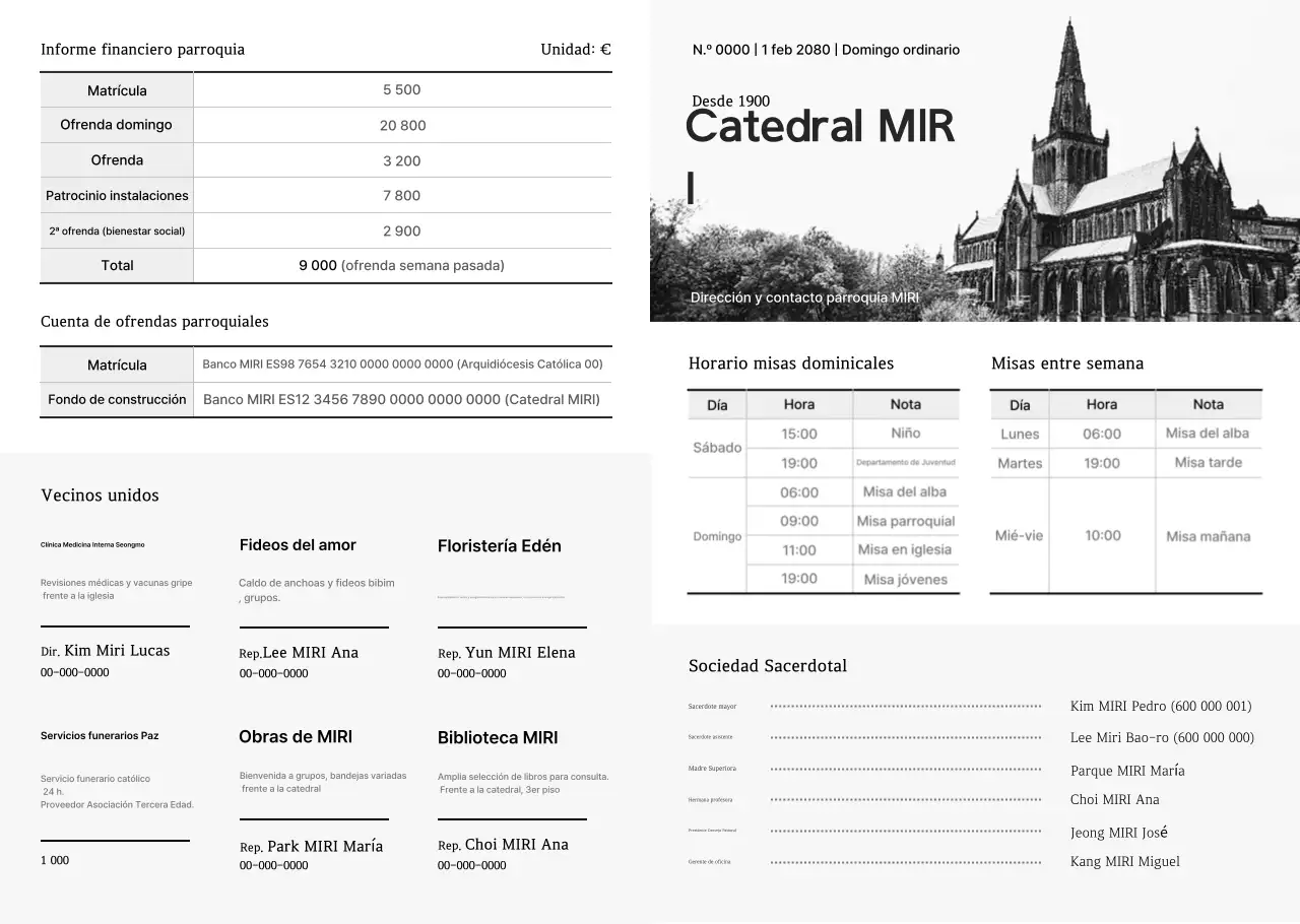 Guía religiosa clásica en blanco y negro