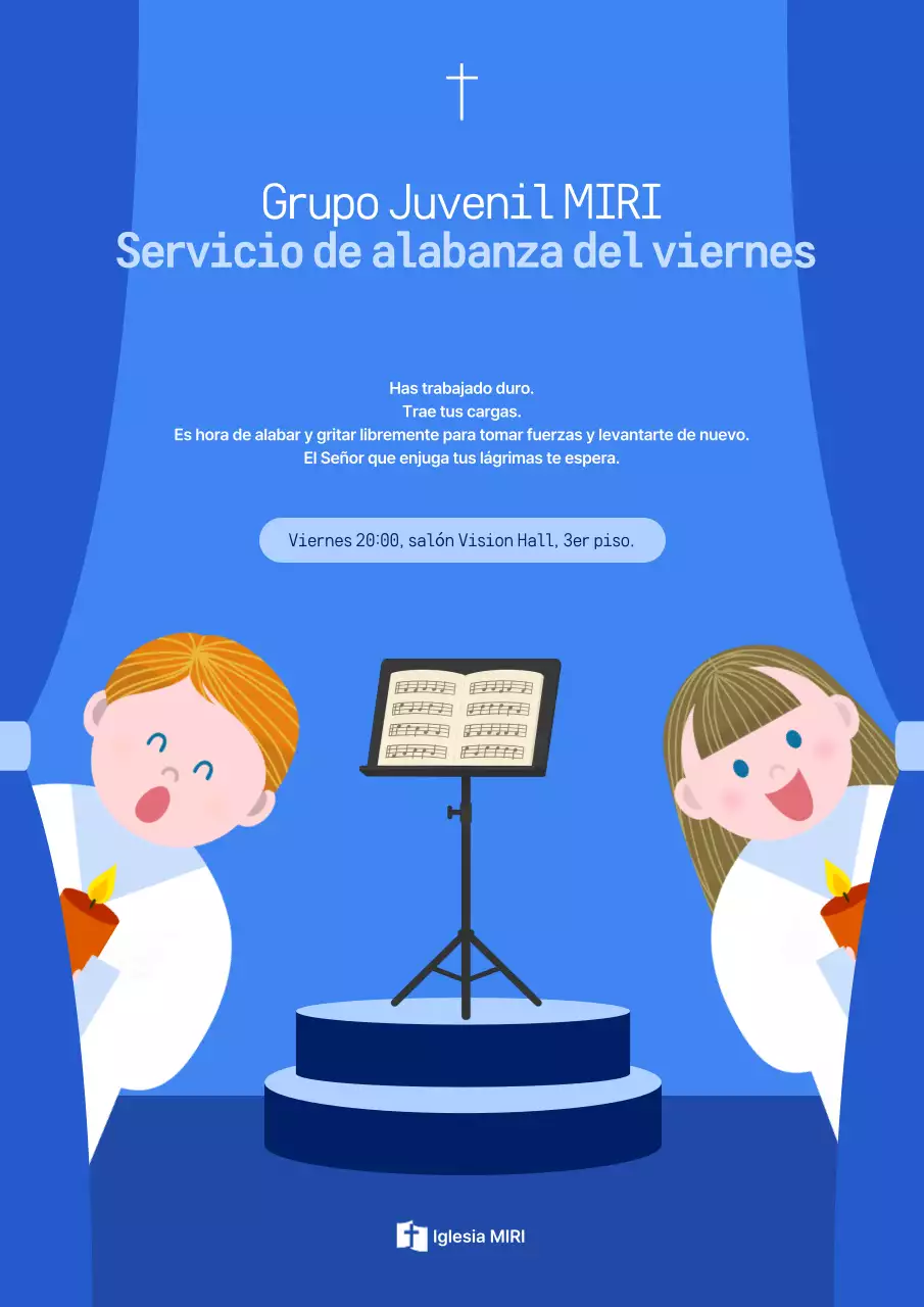 Guía de servicios de la iglesia Blue Baby