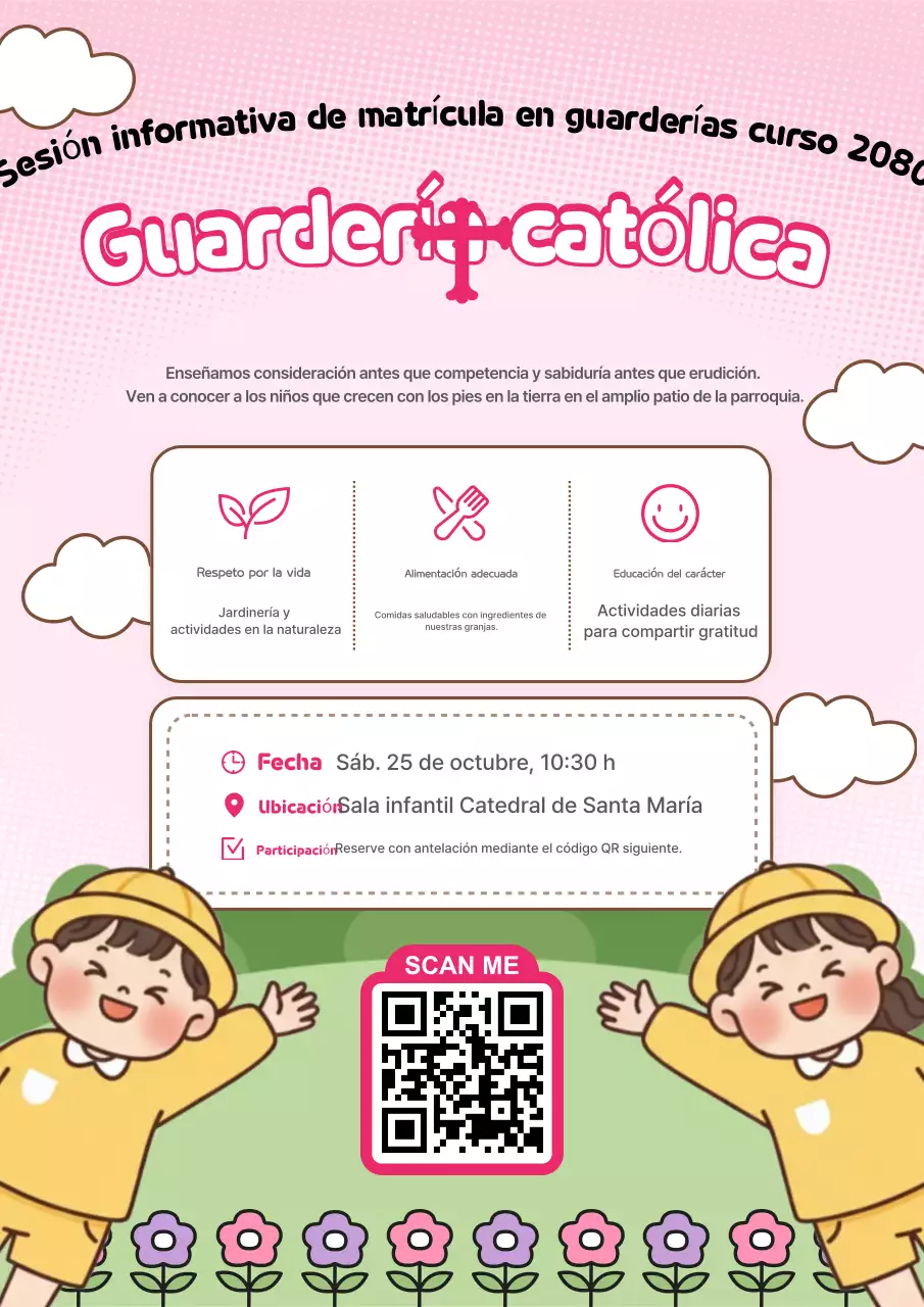 Reclutamiento para el jardín de infancia Pink Baby