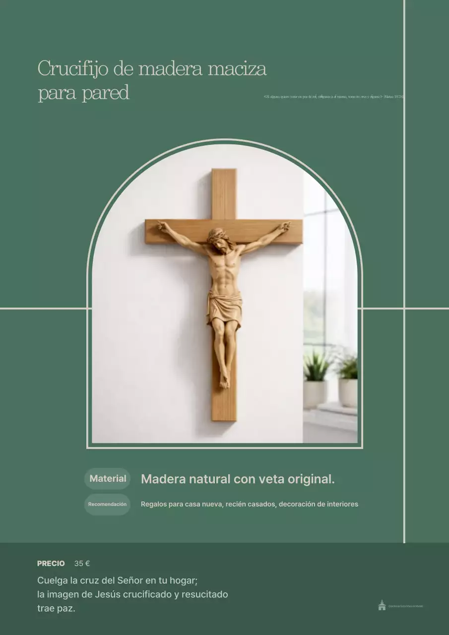 Interior cristiano clásico en color caqui