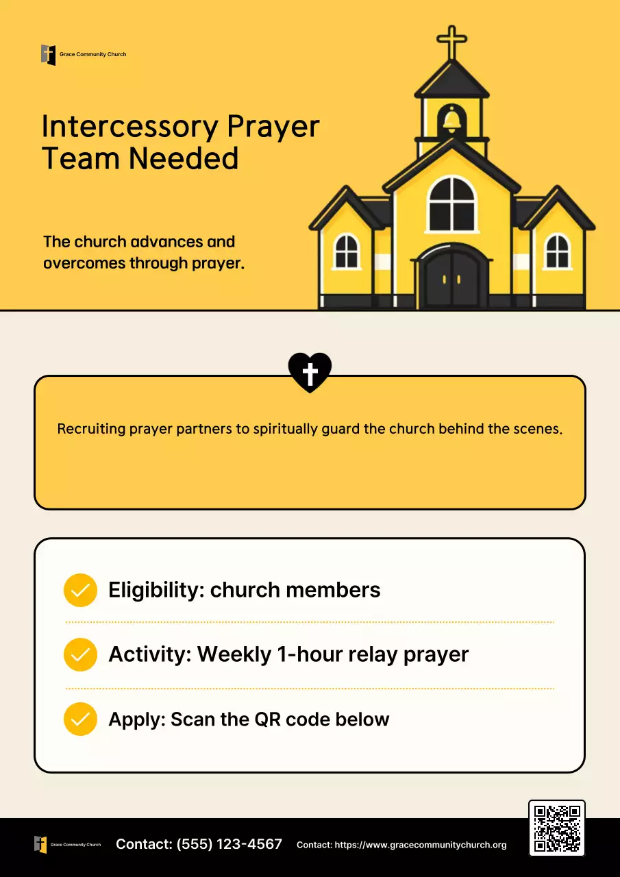 Tuyển dụng Nhà thờ Đơn giản Màu Vàng