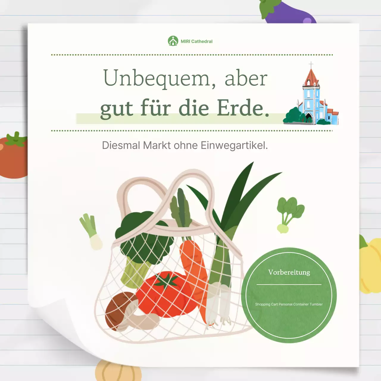Grüne, einfache Umweltkampagne