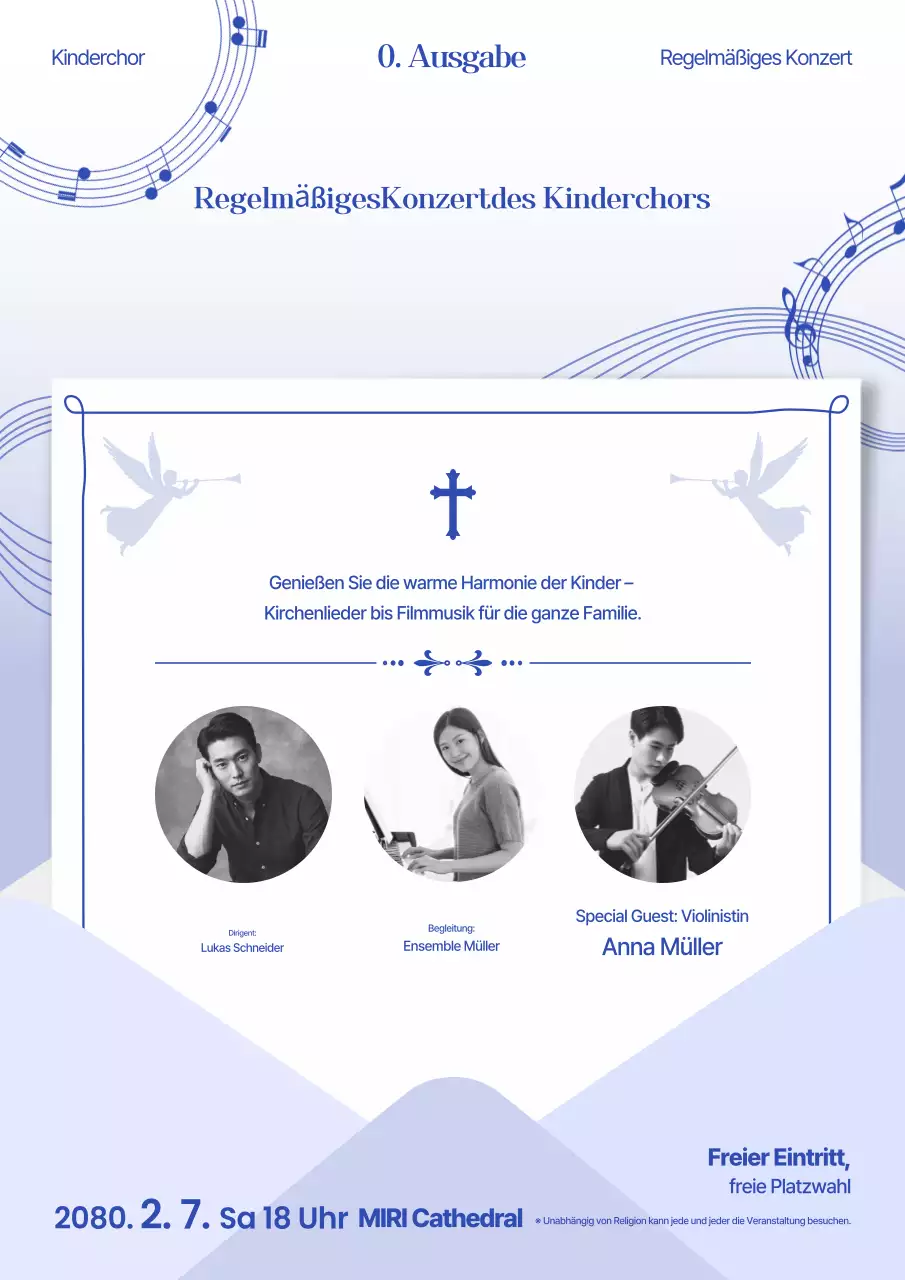 Aufführungsleitfaden für den Blue Classic Choir