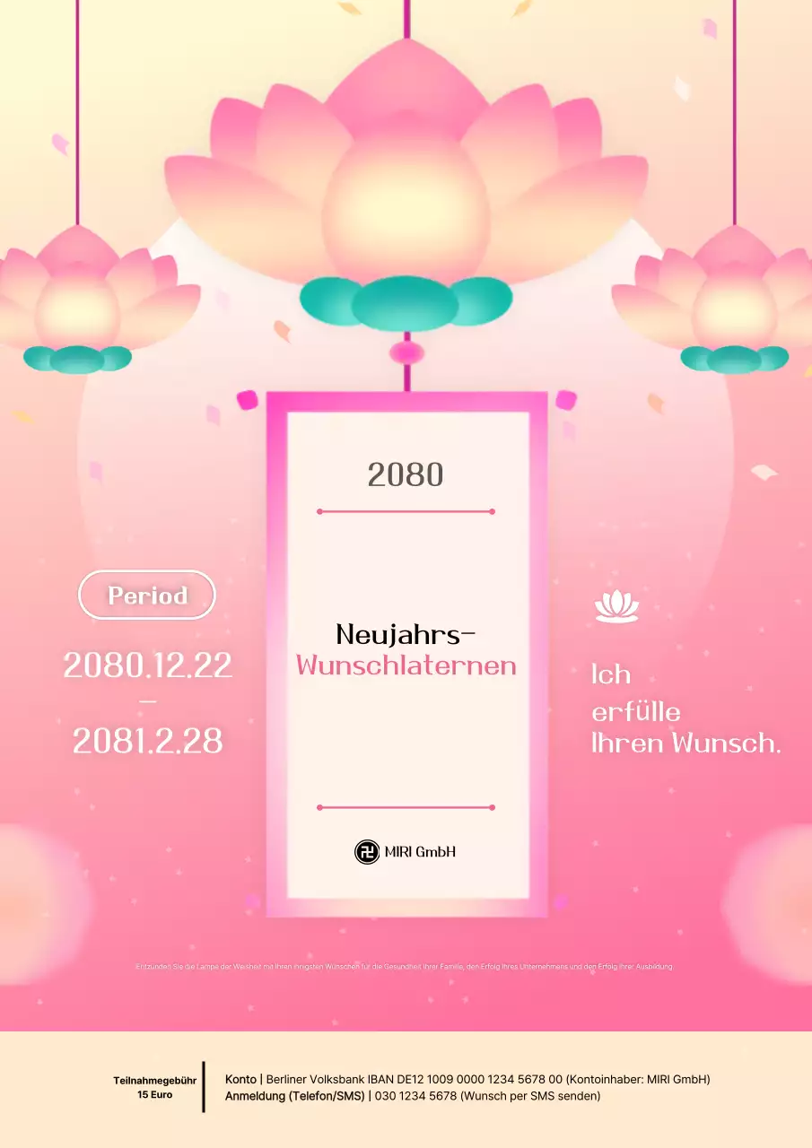 Rosa Baby Neujahrsveranstaltung