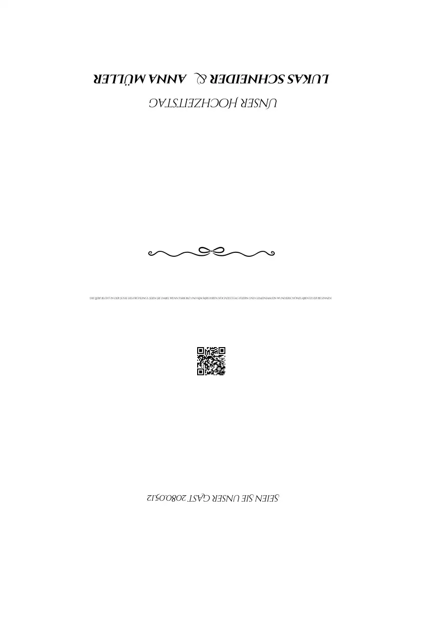 Weiße schlichte Hochzeitseinladung