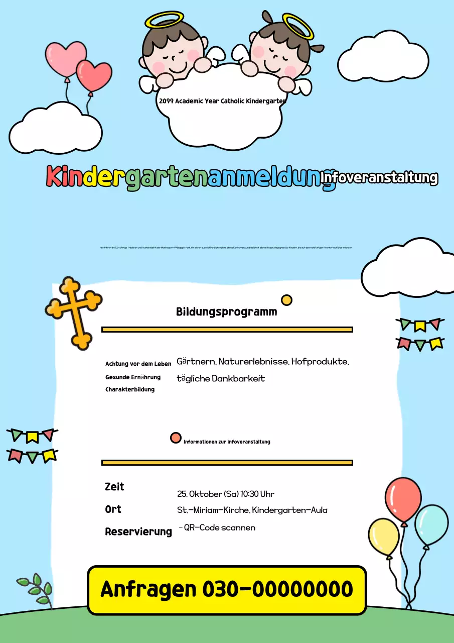 Rekrutierung für den Sky Blue Baby Kindergarten