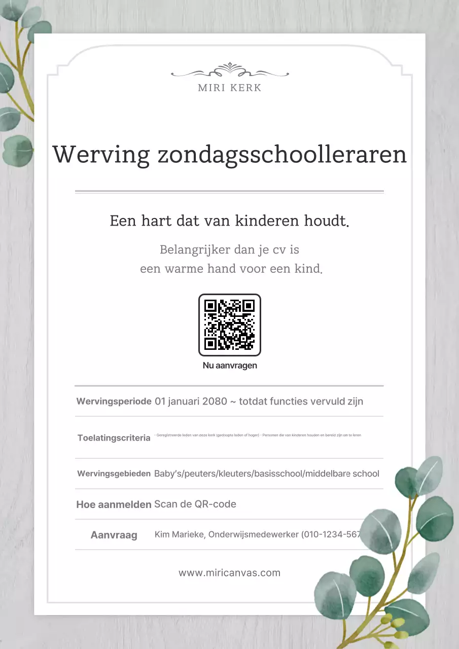Gray Simple Onderwijs Werving