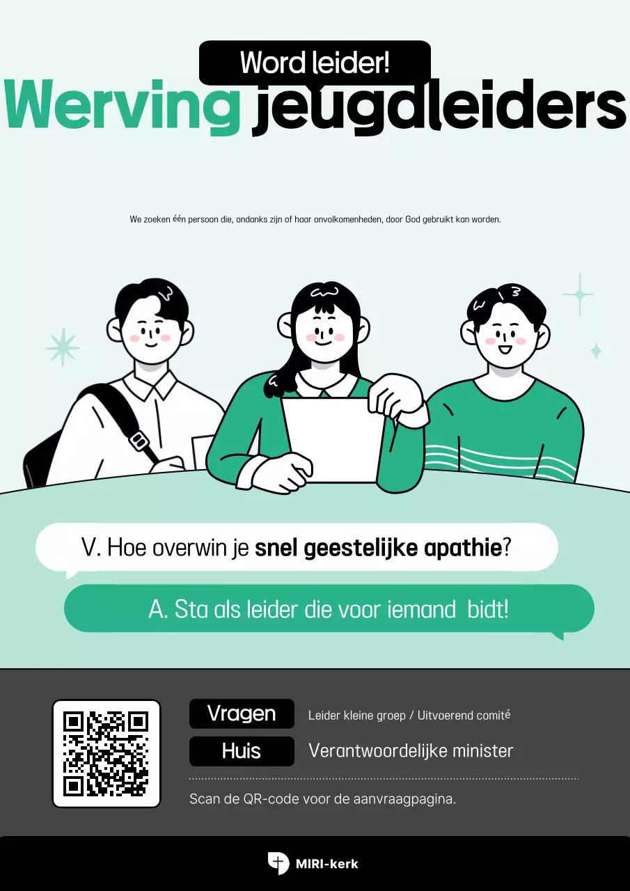 Wervingsactie voor de Mint Clean Jeugdgroep