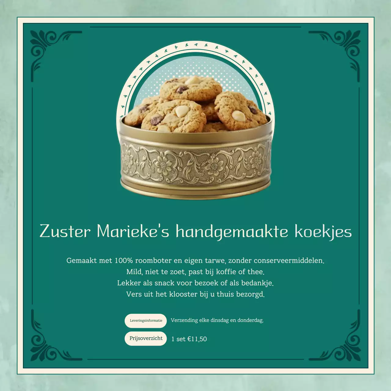 Reclame voor Mint Vintage Homemade Cookies