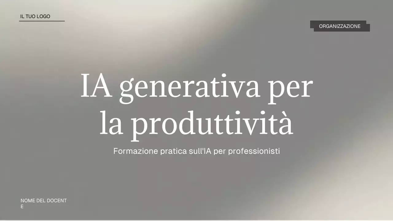 Pubblicità del corso di intelligenza artificiale moderna grigia