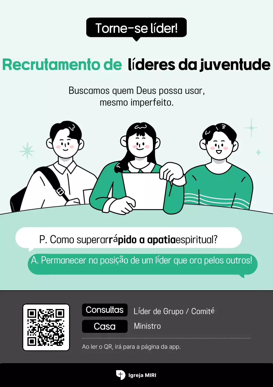 Recrutamento para o Grupo Juvenil Mint Clean