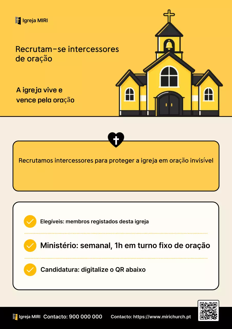 Recrutamento da Igreja Simples Amarela