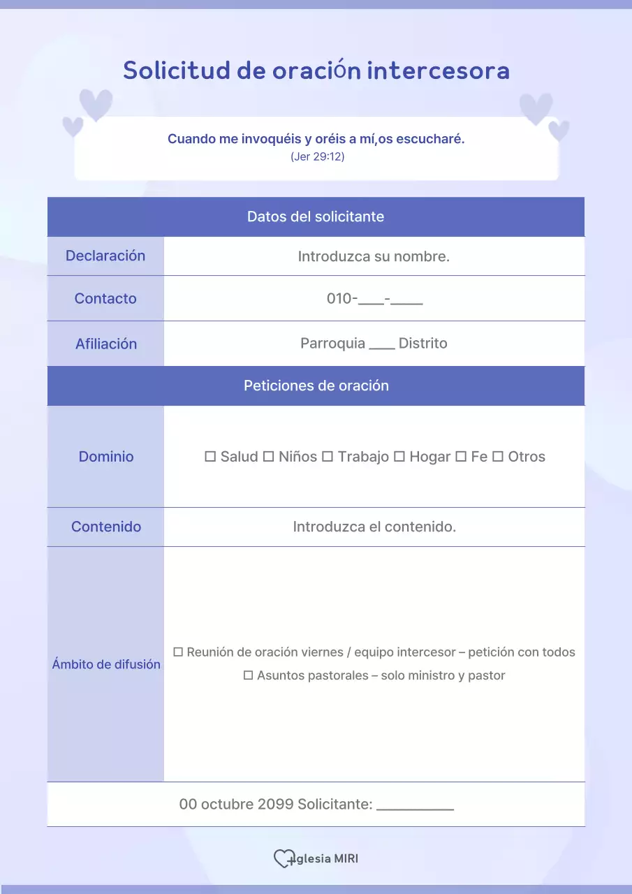 Guía de solicitud de oración limpia de Yeon Bora