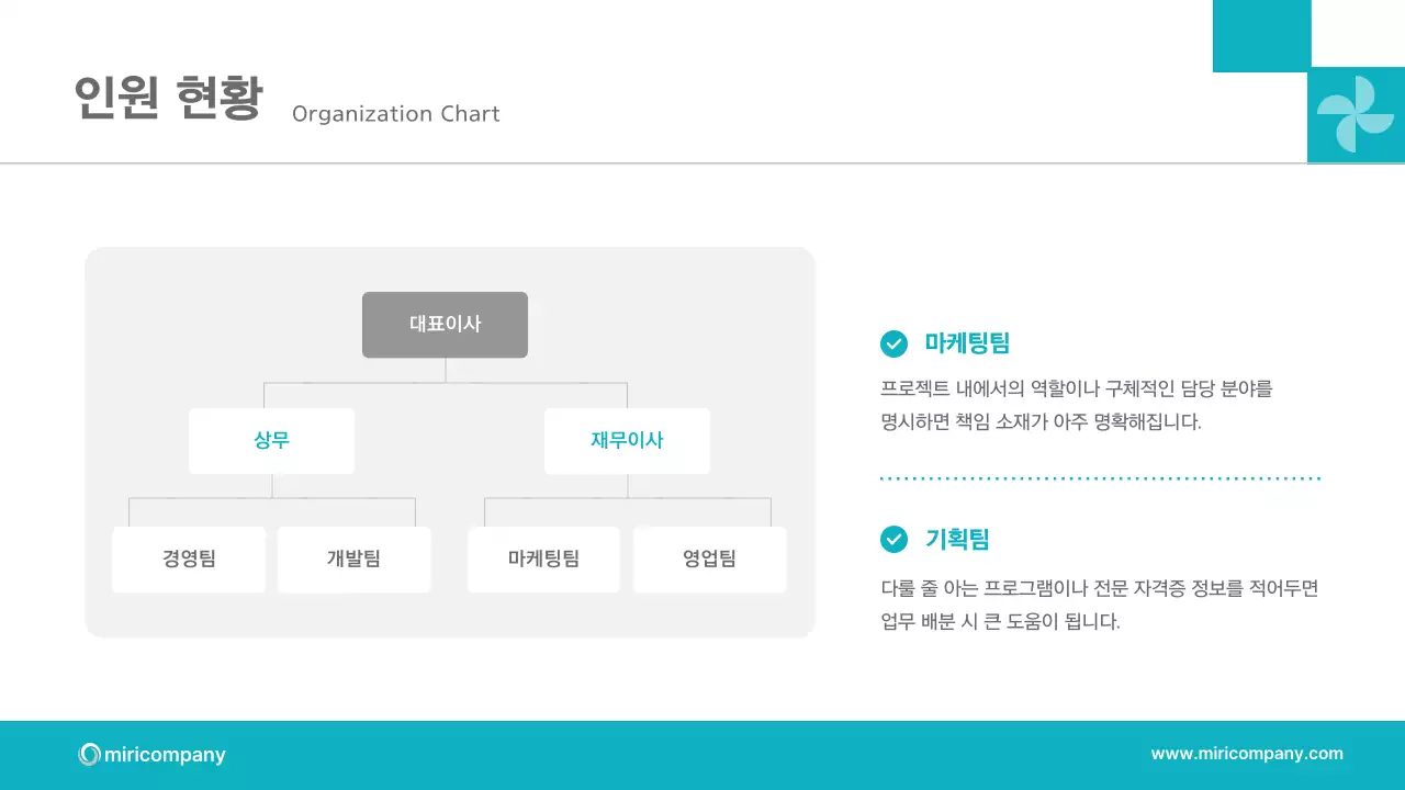민트색의 세련된 비즈니스 계획 제안서