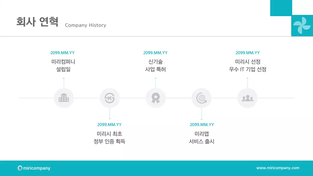 민트색의 세련된 비즈니스 계획 제안서