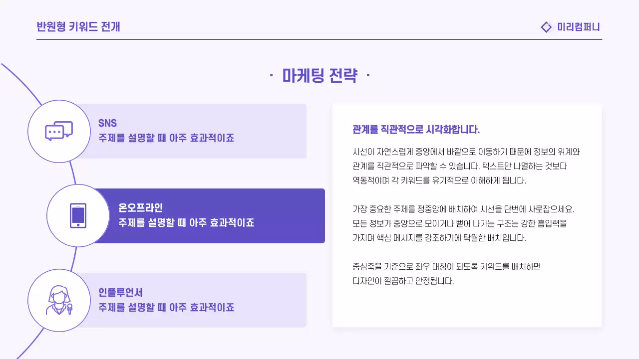 연보라 깔끔 보고서 정보 전달