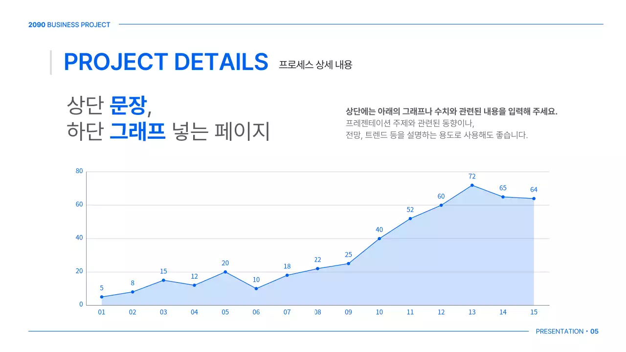 파랑 모던 비즈니스 제안서 설명