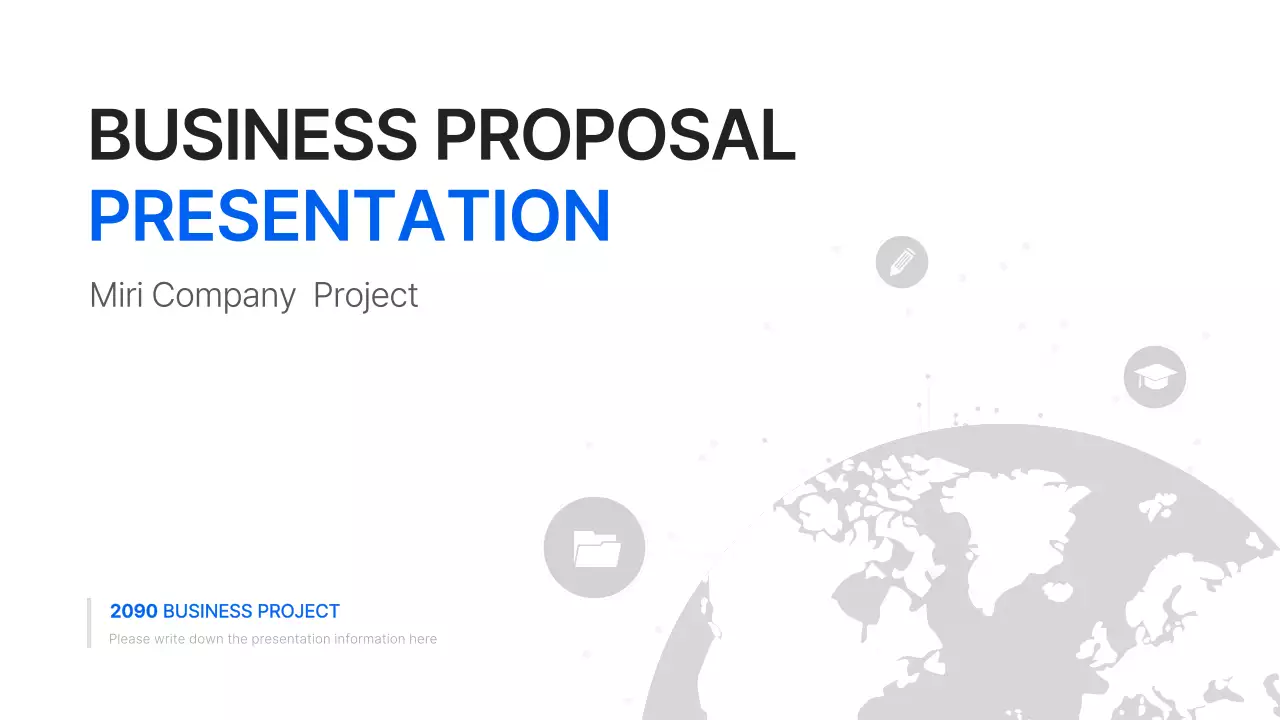 파랑 모던 비즈니스 제안서 설명