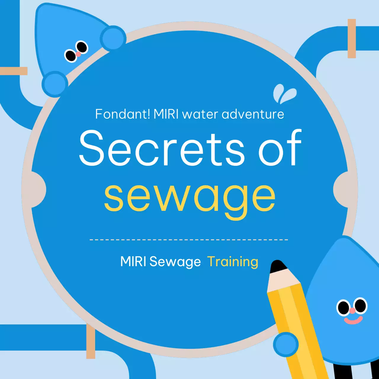 treinamento aquático de desenho animado azul