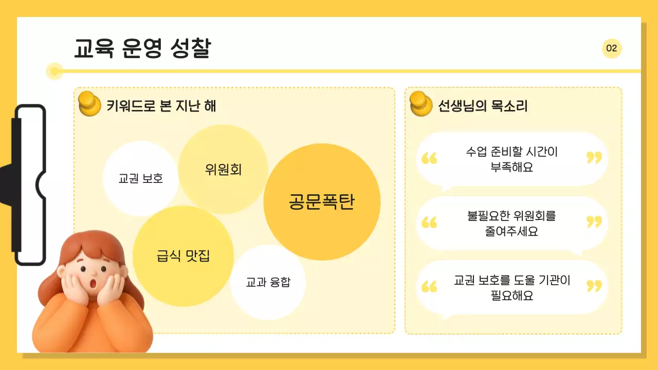 노랑 심플 교육 자료 안내