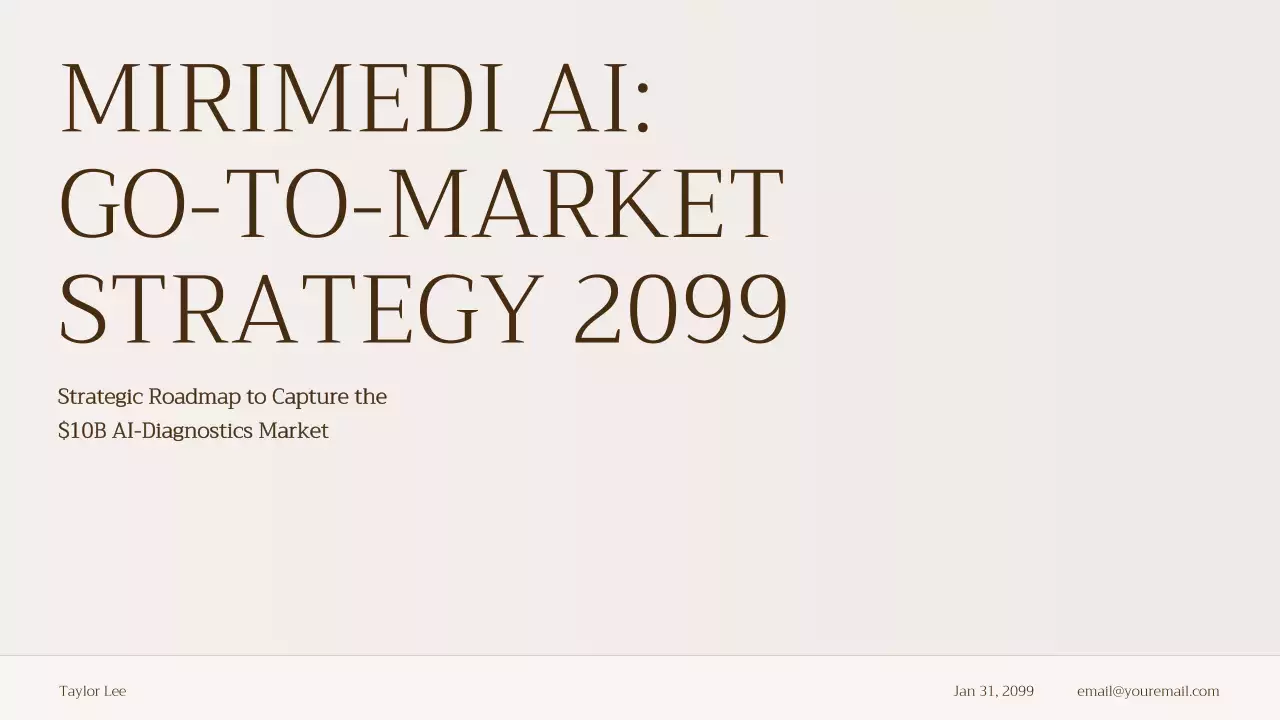 Presentasi Strategi GTM Modern Warna Krem