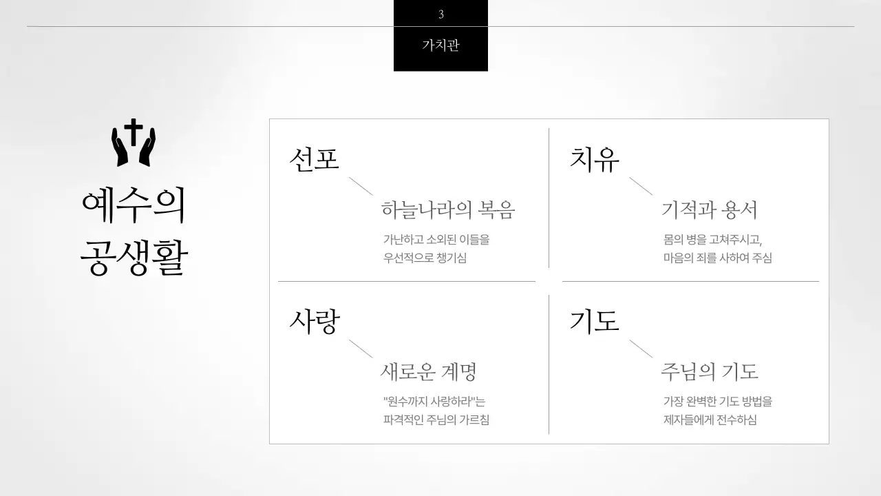 흑백 클래식 종교 교육