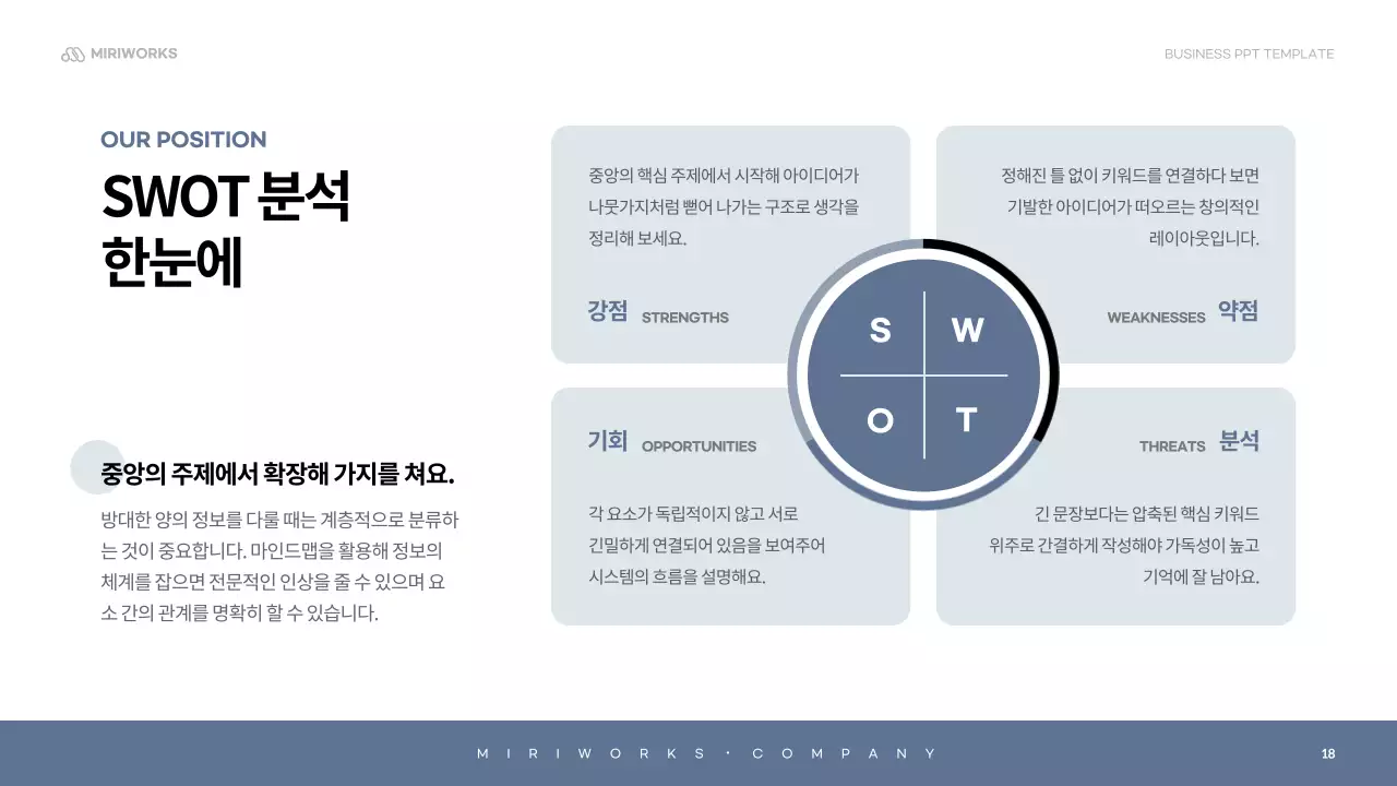 하늘색 심플 회사소개서 설명