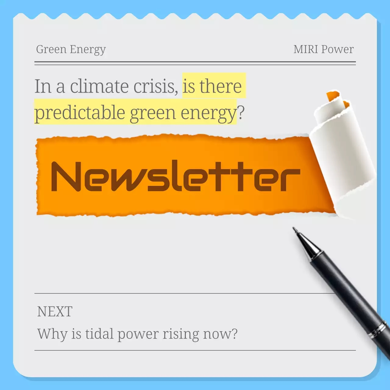 buletin energi modern oranye