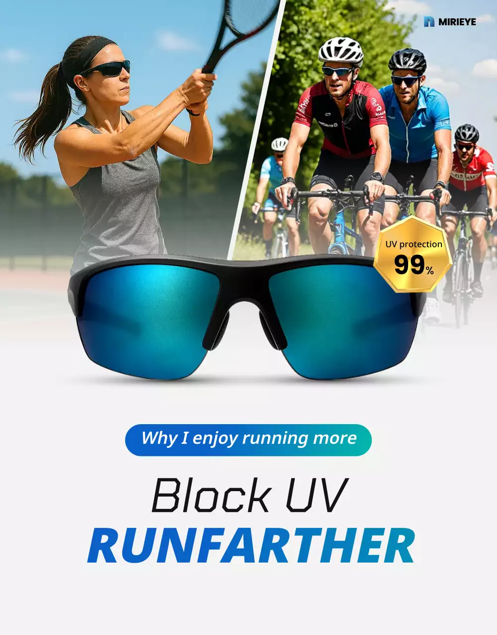 iklan olahraga modern berwarna biru