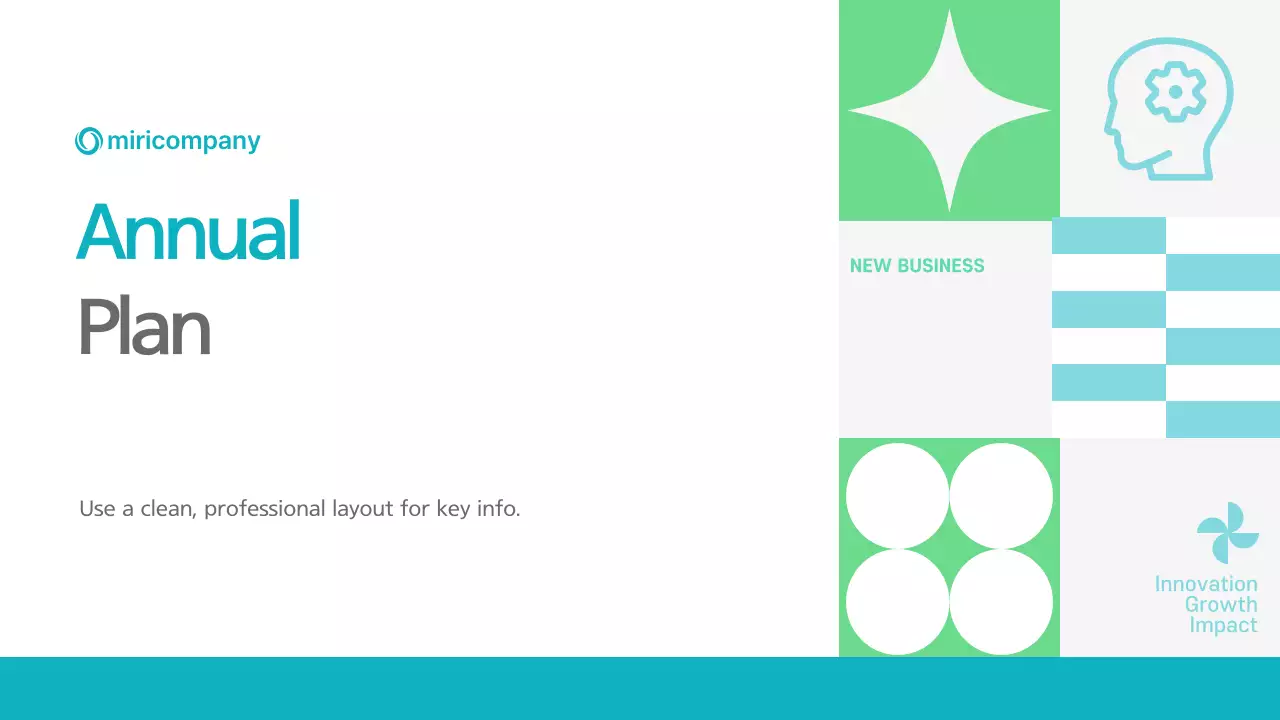 Proposal rencana bisnis berwarna hijau mint yang elegan.