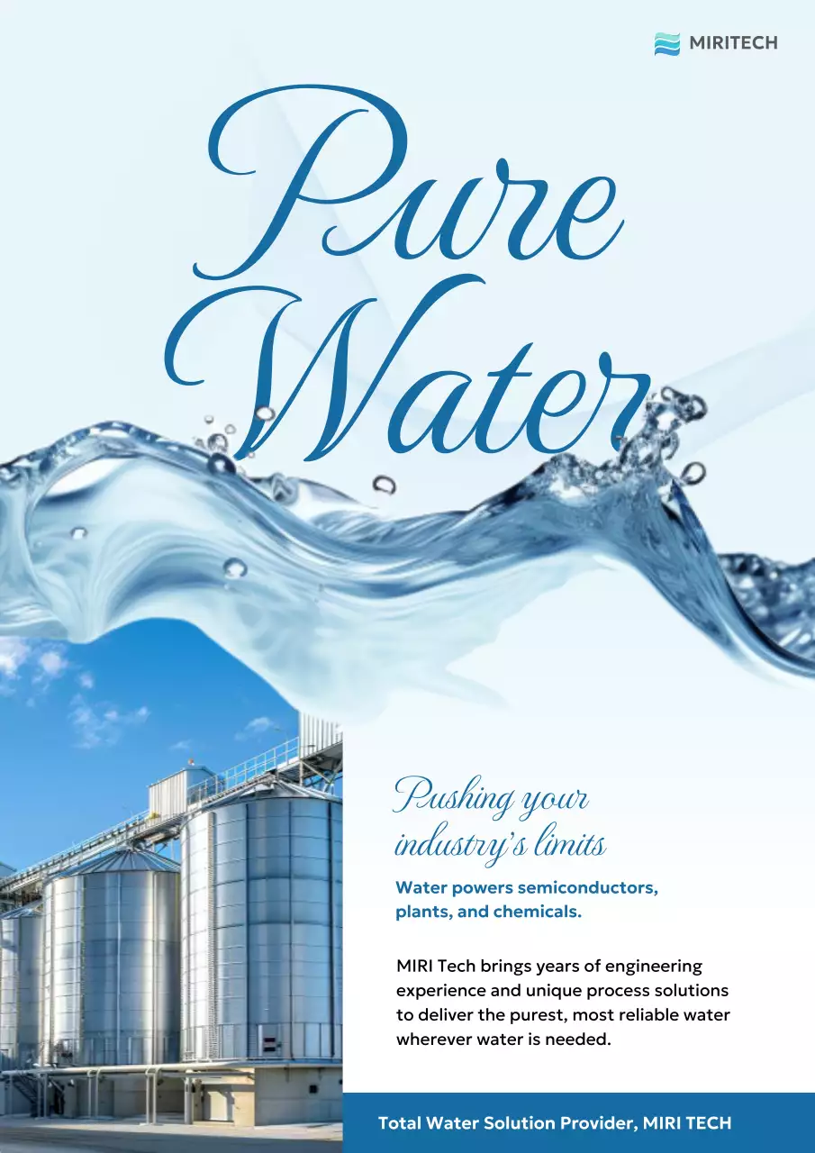 blue modern water advertisement