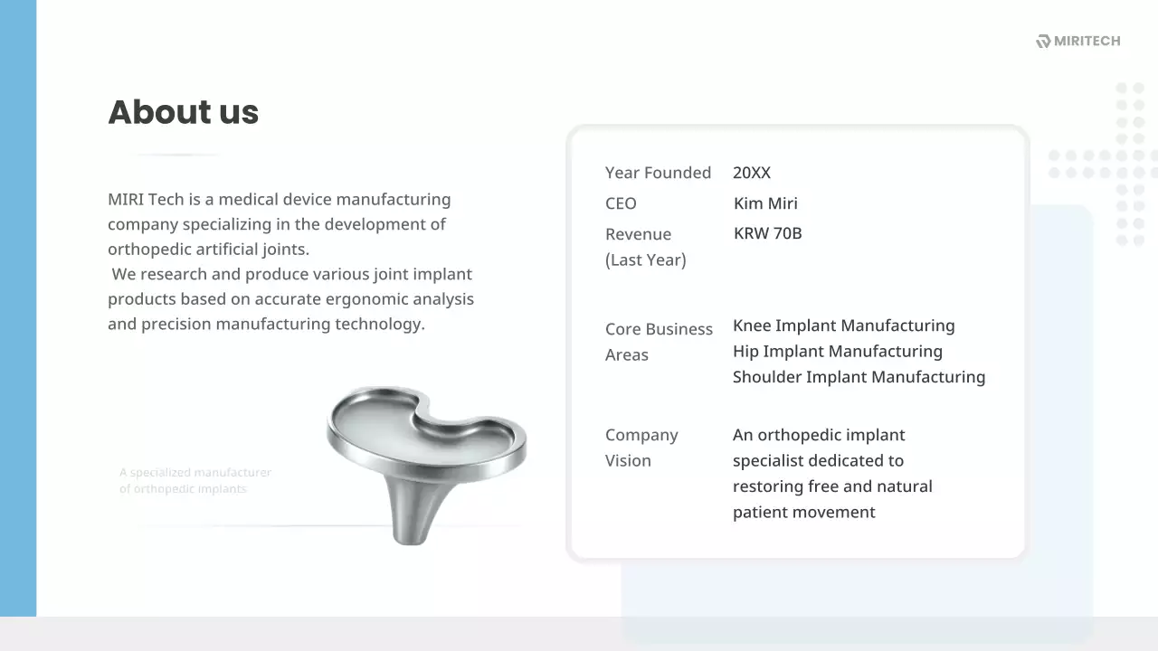 파란색 현대 의학 프로필