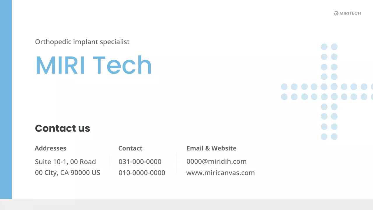 파란색 현대 의학 프로필